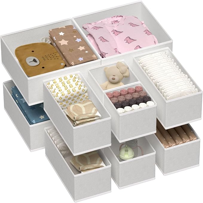 Vtopmart 12 Pack Baby Clothes Organizer, Dresser Drawer Organizer by Vtopmart