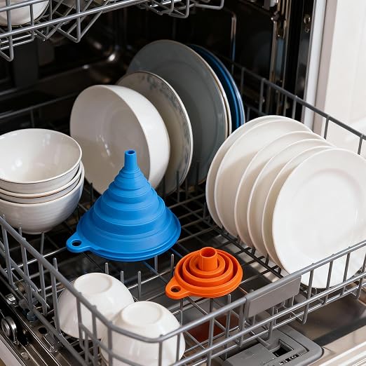 6 Pcs Funnels for Kitchen Use Filling Bottles, Silicone Funnel Small and Large - Image 6