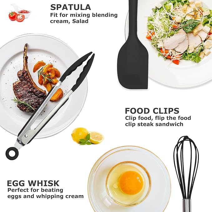 Silicone Kitchen Cooking Utensils Set Kitchen Spatula Set - Image 2