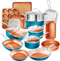 GOTHAM STEEL 20 Piece Copper Pots and Pans Set Nonstick Cookware & Ceramic by GothamSteel
