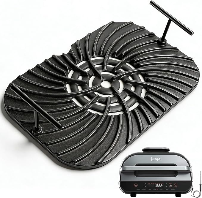 Grill Grate for Ninja Foodi FG551 Grill Accessories, Cast Iron Griddle Plate by WEBROIL