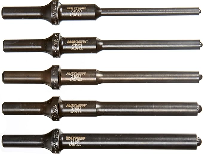Mayhew Tools 32020 Pneumatic Roll Pin Punch, 5-Piece Set by Mayhew