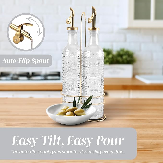COOK WITH COLOR Glass Olive Oil Bottle Dispenser - Image 5