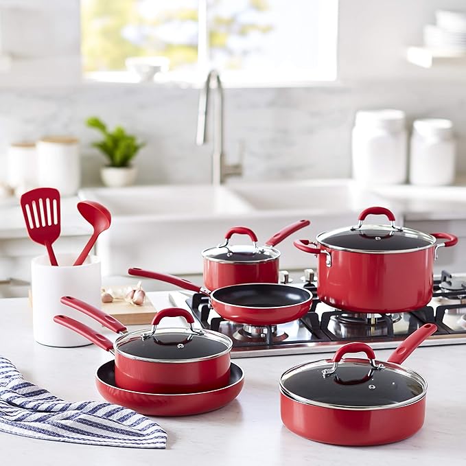 Amazon Basics Aluminum Non-Stick Cookware Set, Oven Safe, Dishwasher Safe - Image 6