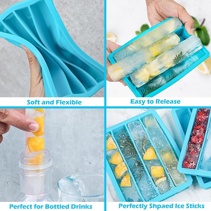 Webake Silicone Ice Cube Trays for Water Bottles Ice Cube Mold 12 Cavity - Image 7
