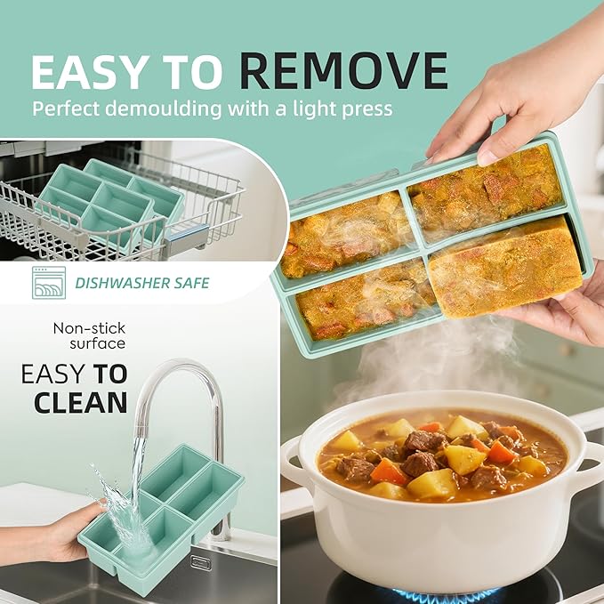 Silicone Freezer Trays with Lids - Image 3