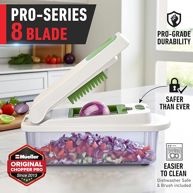Mueller Pro-Series 10-in-1, 8 Blade Vegetable Chopper, Onion Mincer, Egg Slicer - Image 2