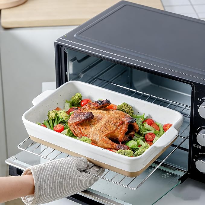 HVH Baking Dish Set, 9x13 Baking Dish, Large Casserole Dish Set, Ceramic - Image 5