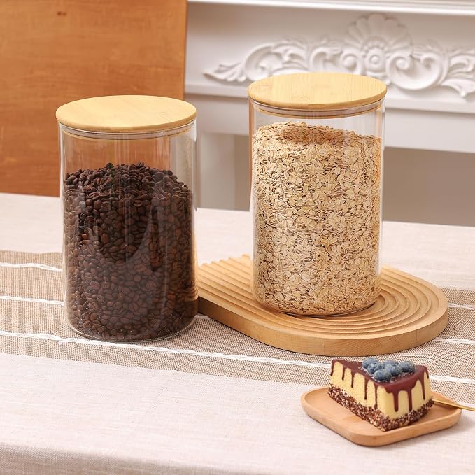 Moretoes 2 Pack 3.6qt Round Glass Storage Containers - Image 5