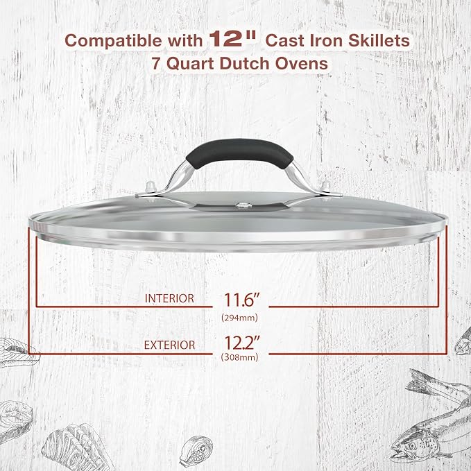 12 Inch Tempered Glass Pot Lid Compatible - Image 2