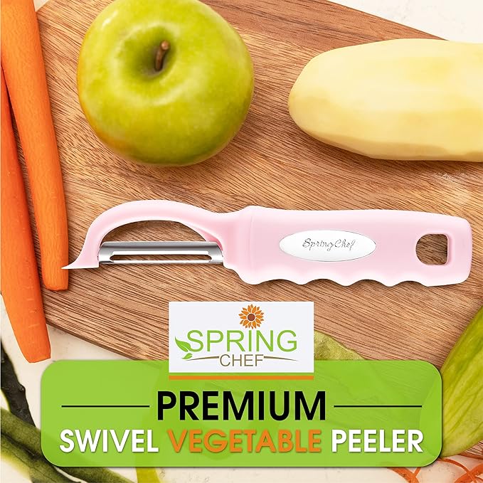Spring Chef Premium Swivel Vegetable Peeler, Soft Grip Handle and Ultra Sharp - Image 7