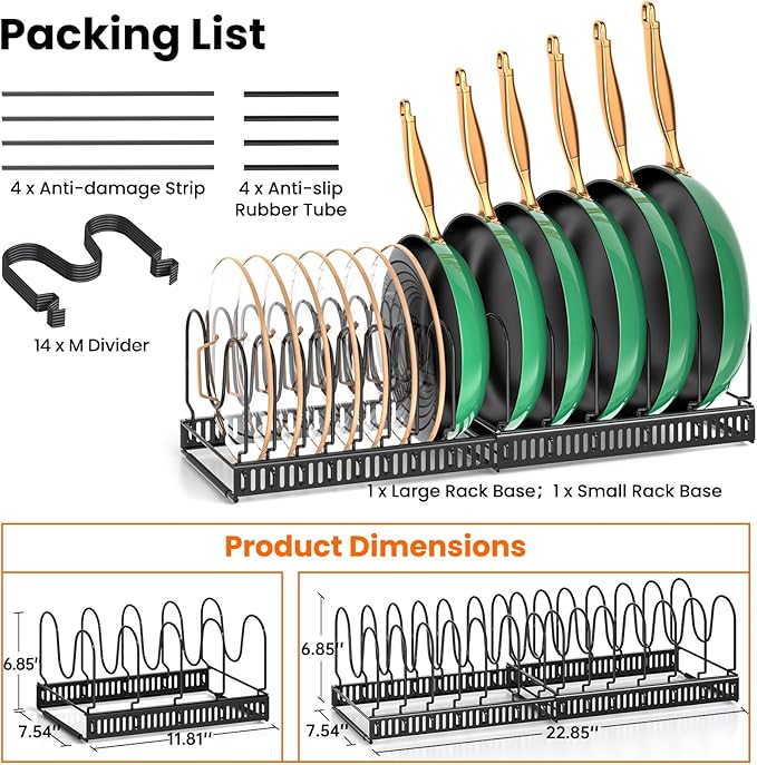 MUDEELA Pots and Pans Organizer Rack - Image 7