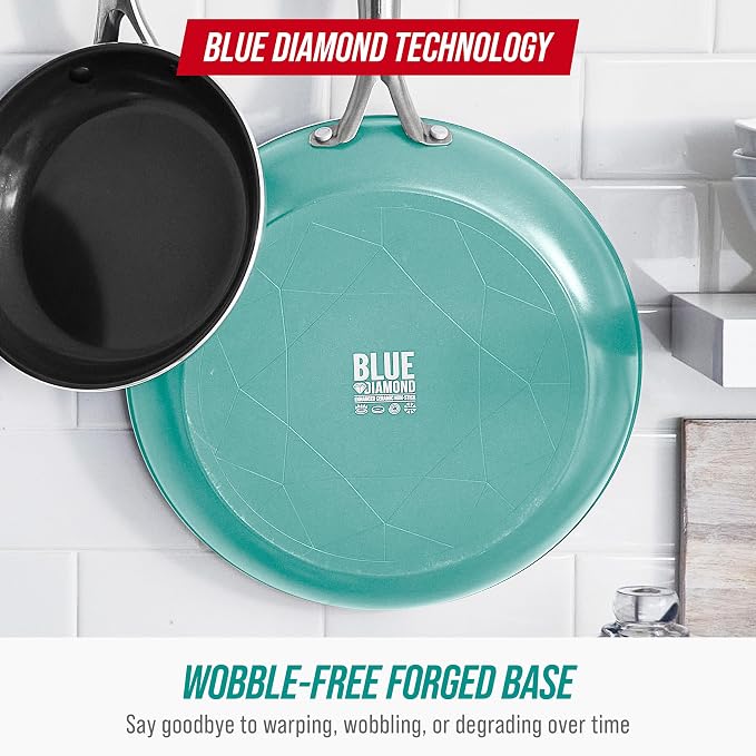 Blue Diamond 8" Nonstick Frying Pan Skillet, Diamond Infused Ceramic PFAS-Free - Image 8