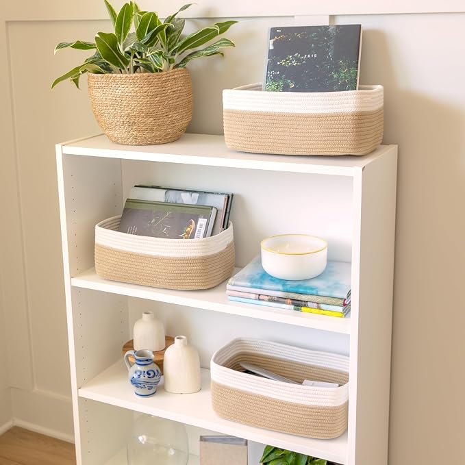 NaturalCozy 13.5”x8.5”x5.5” Storage Baskets - Image 3
