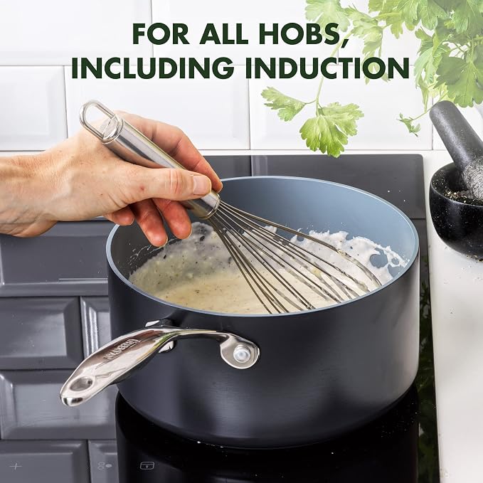 GreenPan Valencia Pro Ceramic Nonstick 1.66QT & 3.3QT Saucepan Pots - Image 10