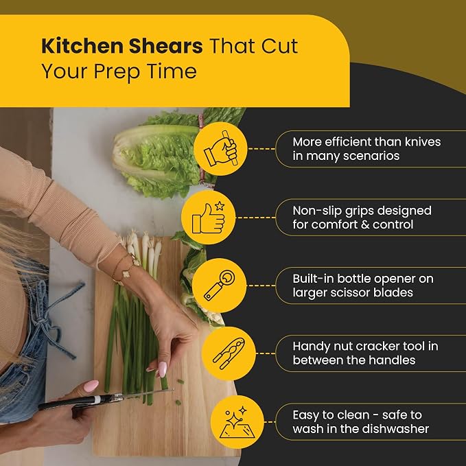 Heavy Duty Kitchen Shears With Sharpener - Image 3