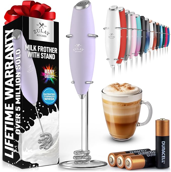 Zulay Kitchen Patented Tornado Triple Whisk Milk Frother by ZulayKitchen