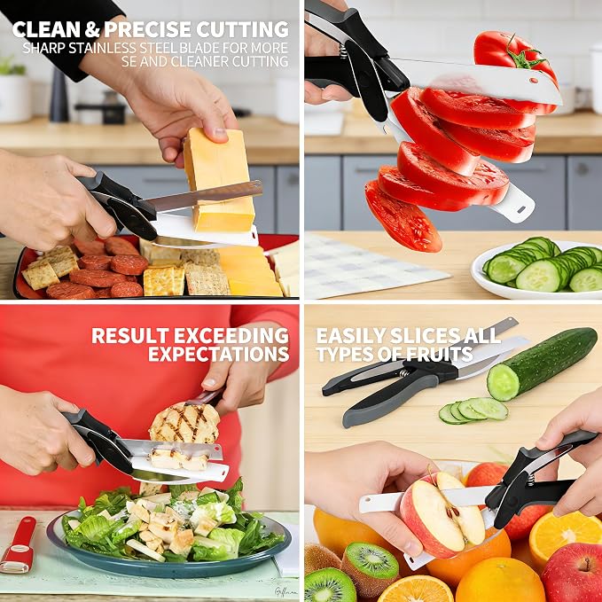 2 in 1 Kitchen Scissors for Food, Separable Stainless Steel Barbecue Steak - Image 3