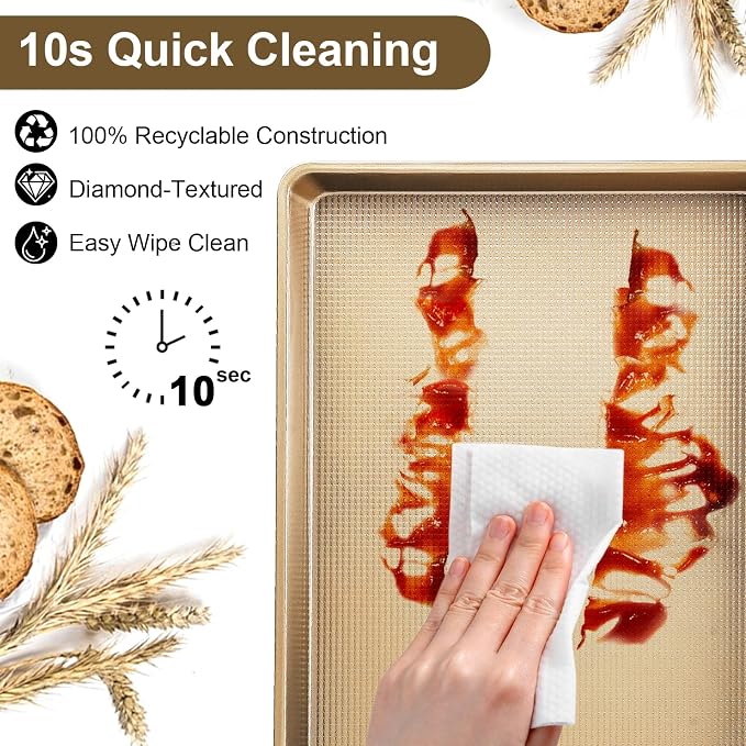 Baking Sheet Pan Set of 3 | Nonstick Cookie Sheets - Image 5