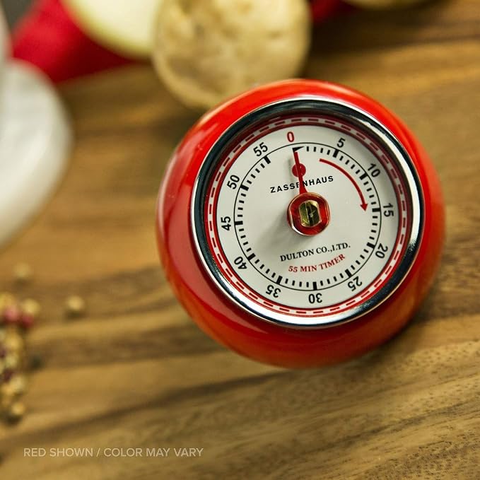 Zassenhaus Magnetic Retro 60 Minute Kitchen Timer, Cool Gray - Image 2