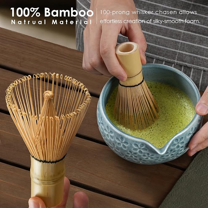 7Pcs Matcha Whisk Set, Matcha Set Whisk and Bowl, Bamboo Scoop, Scoop Rest - Image 5