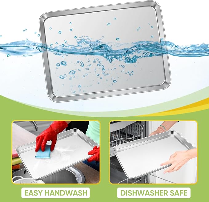 TeamFar Stainless Steel Baking Sheet, 20’’ x 14’’ Large Baking Sheet Pan - Image 6
