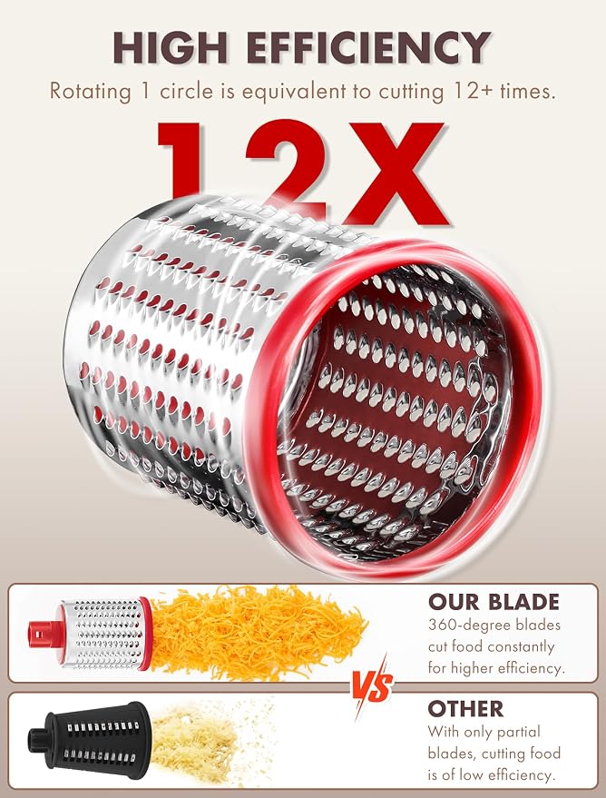 GDL Rotary Cheese Grater Hand Crank - Image 4