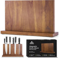 ENOKING Extra Large Magnetic Knife Block, 15.2-In Acacia Wood Knife Holder by ENOKING