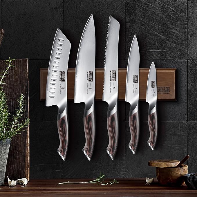 HOSHANHO Knife Set with Magnetic Knife Holder, 6 Pieces Japanese High Carbon - Image 7