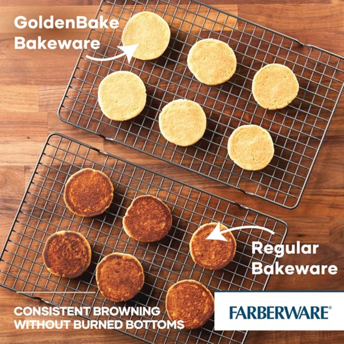 Farberware GoldenBake Nonstick Baking Sheet and Pizza Crisper Pan Set, 2 Piece - Image 2