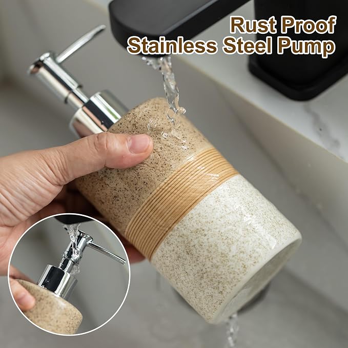 Ceramic Dish Soap Dispenser Set - Image 5