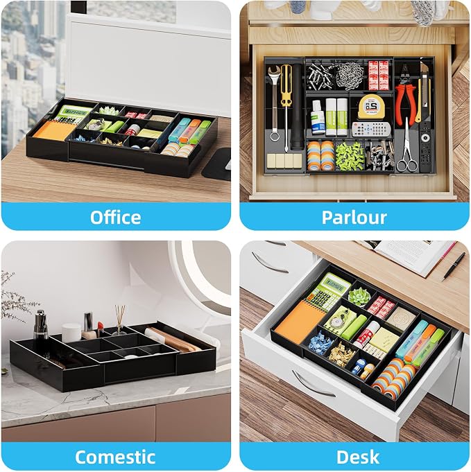 Marbrasse Expandable Desk Drawer Organizer, Desk Organizers and Accessories - Image 5