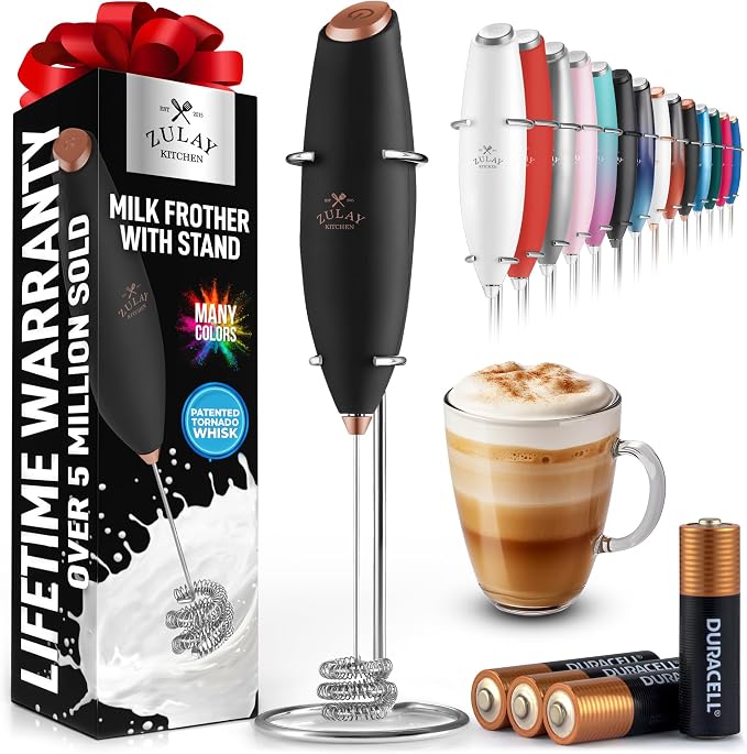 Zulay Kitchen Patented Tornado Triple Whisk Milk Frother by ZulayKitchen