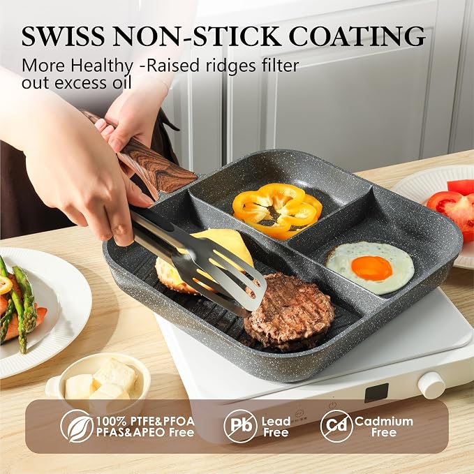 SENSARTE Nonstick Divided Grill Pan - Image 2