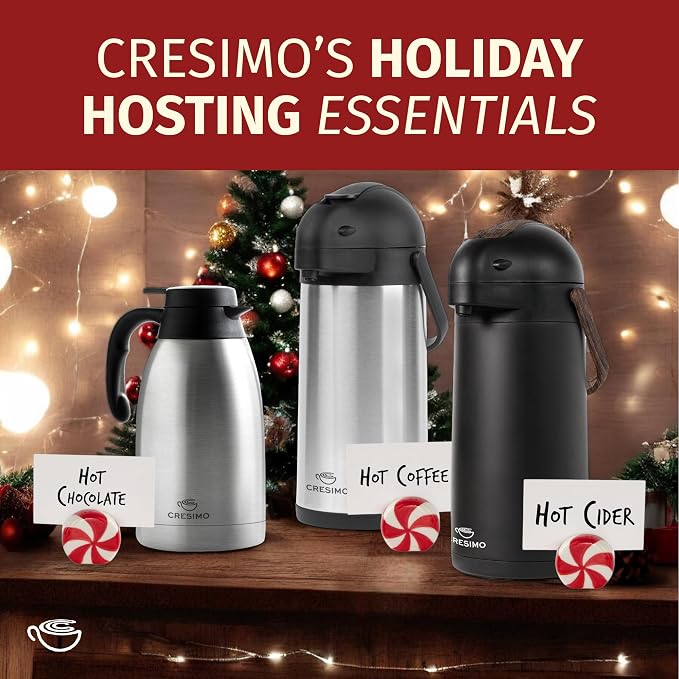 Cresimo Coffee Carafe with Pump - 102oz / 3L Airpot 12 Hours Large Hot Water - Image 7