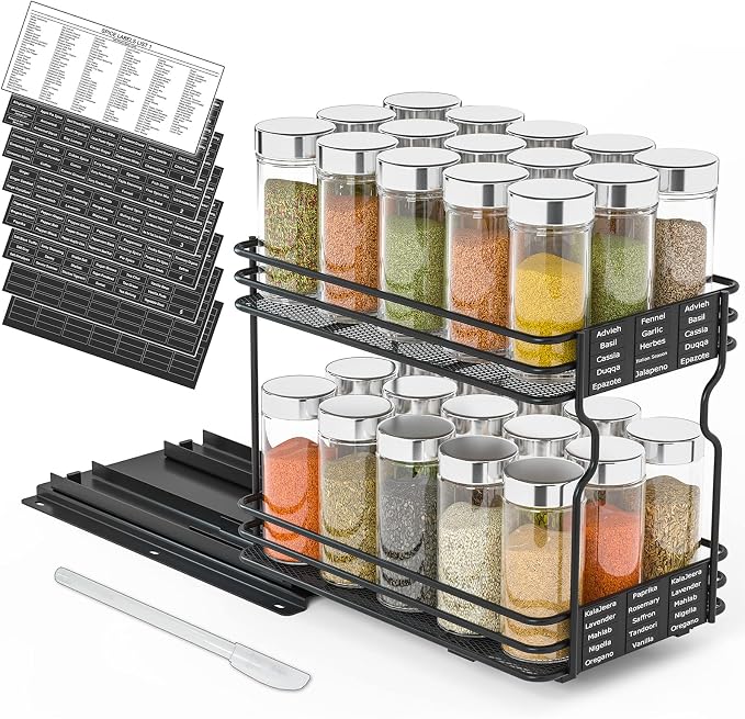 SpaceAid Pull Out Spice Rack Organizer by SpaceAid