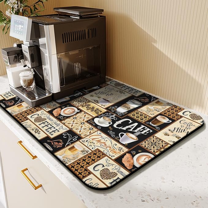 Fun Coffee Mat 23inx15in, Coffee Bar Mat - Image 3