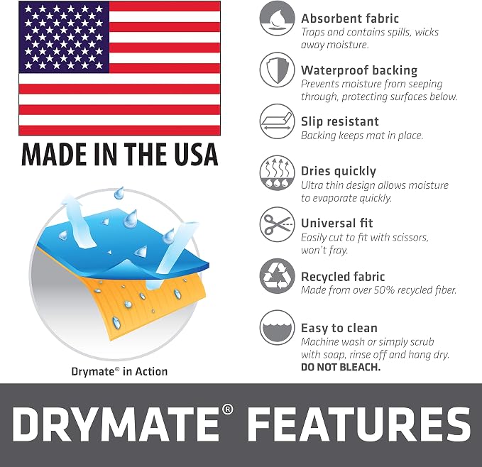 Drymate Jumbo XL Dish Drying Mat, Low-Profile, Super Absorbent, Quick Dry Fabric - Image 7