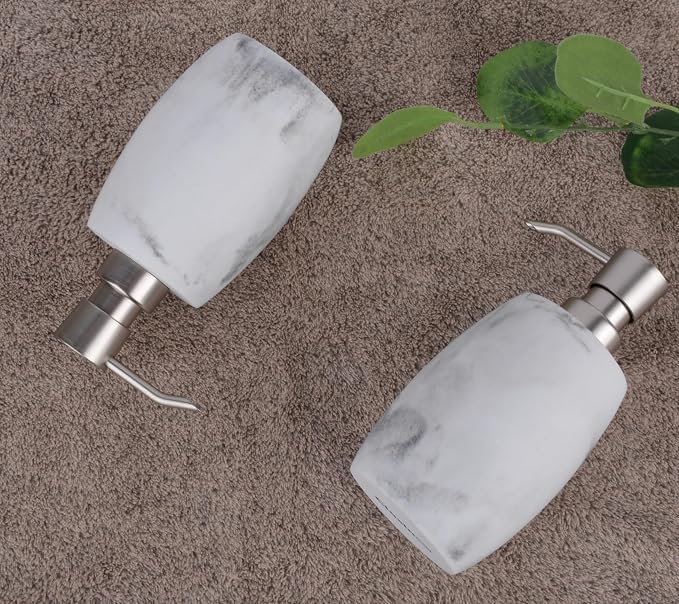 Clasin Home Resin Soap Dispenser Set 2, Refillable Hand Soap Dispenser - Image 5