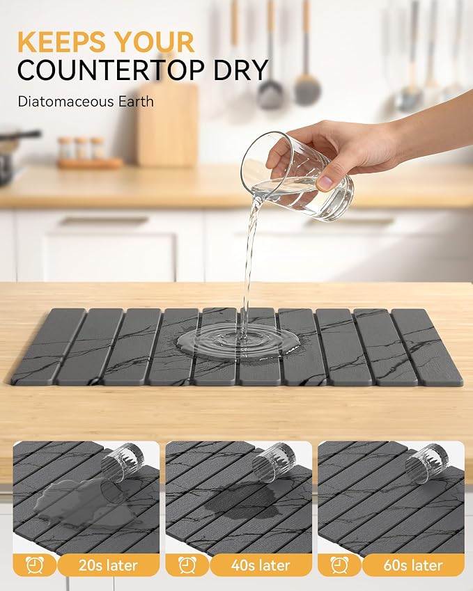Yofidra Large Stone Dish Drying Mat - Image 2