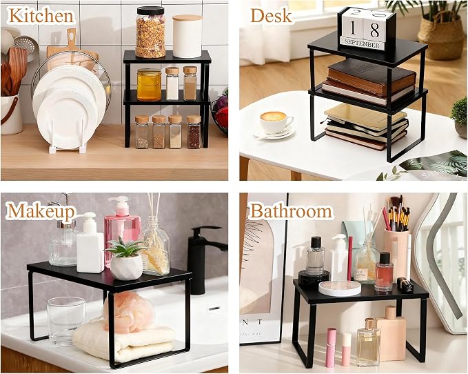 Marsui 4 Pcs Kitchen Organizer Accessories Set Cabinet Organizer Shelf and - Image 7