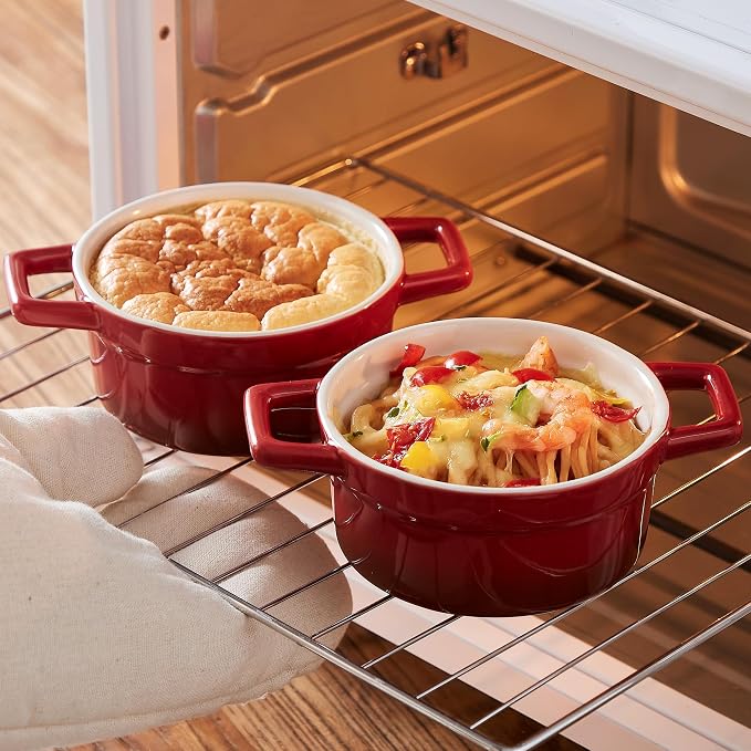 Lareina Mini Cocotte - 12oz Ceramic Casserole Dishes - Kitchen Casserole Sets - - Image 4