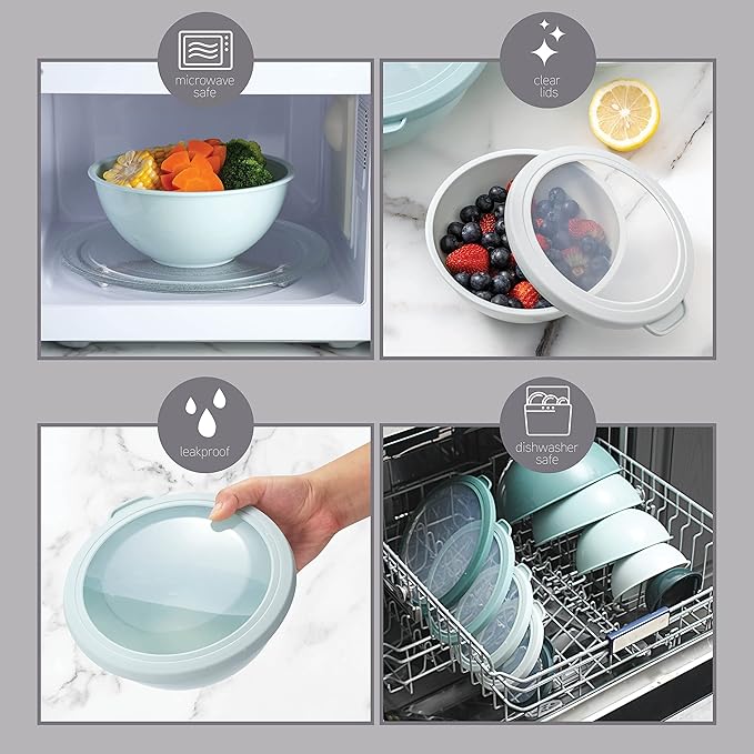 COOK WITH COLOR Mixing Bowls with TPR Lids - Image 5