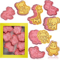 Animal Cookie Cutters With Plunger Stamps Set, 8 Piece 3D Animal Embossing by Sakolla