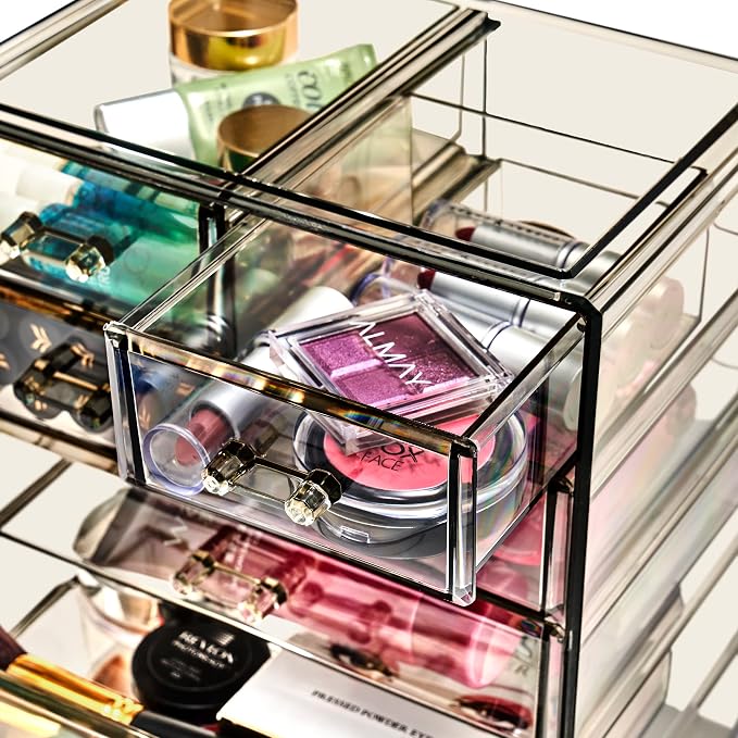 Sorbus Acrylic Makeup Organizer Set, 7-Drawer Vanity & Countertop Cosmetic - Image 5