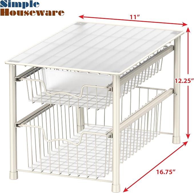 Simple Houseware Stackable Sliding Basket Organizer Drawer - Image 3