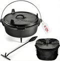 Uno Casa 6Qt Cast Iron Camping Dutch Oven by UnoCasa