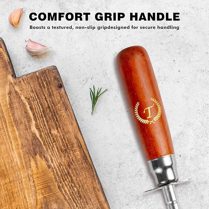 Knife Sharpener Rod, Kitchen Knives Sharpener Carbon Steel Professional Knife - Image 3