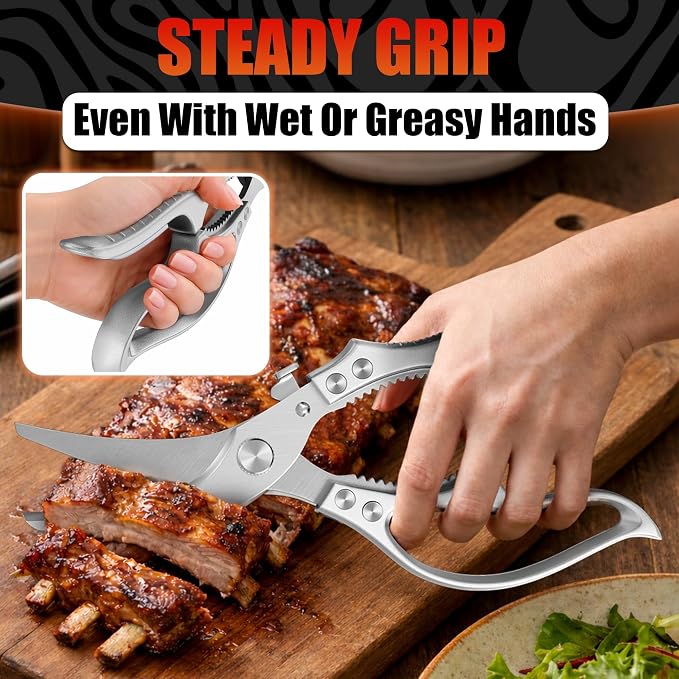 Stainless Steel Poultry Shears – Heavy Duty Kitchen Shears - Image 7