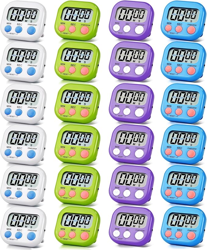 24 Pack Timers Magnetic Kitchen Timer Cooking Timers by Unknown